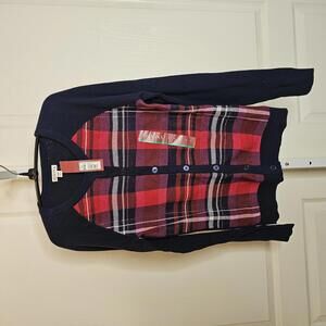 Merona Women's Plaid Cardigan - Cozy Knitted Sweater - New With Tags